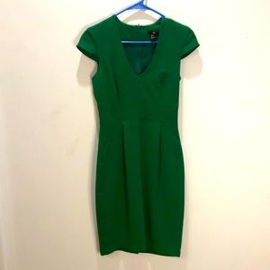 Green v neck H&M sheath dress
